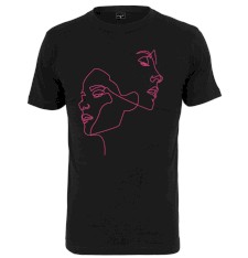 Damski T-shirt z grafiką: 2 twarze 1 linia