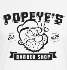 T-shirt z grafiką: Popeye Barber Shop