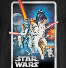 Gruby T-shirt z grafiką: plakat Star Wars