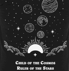 T-shirt z grafiką: dziecko kosmosu władca gwiazd