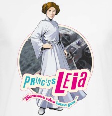 Gruby T-shirt z grafiką: Star Wars Princess Leia