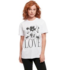 Damski lekki T-shirt z grafiką: Minnie kocha Mickey