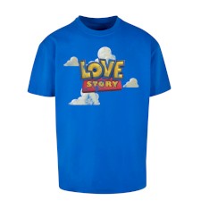 Bardzo gruby T-shirt Oversize z grafiką: Love Story