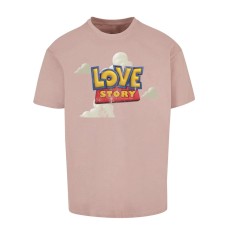 Bardzo gruby T-shirt Oversize z grafiką: Love Story