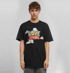 Bardzo gruby T-shirt Oversize z grafiką: Love Story