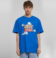 Bardzo gruby T-shirt Oversize z grafiką: Love Story