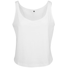 Krótki i luźny tank damski (rozmiary: 2XL, 3XL, 4XL, 5XL)