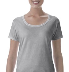 SOFTSTYLE® LADIES' DEEP SCOOP T-SHIRT 64550L B01