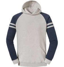 Bluza NuBlend® Varsity bejsbolowa z kapturem unisex