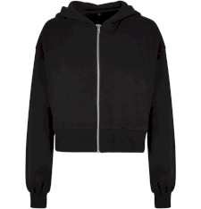 Rozpinana damska bluza crop z kapturem Oversize