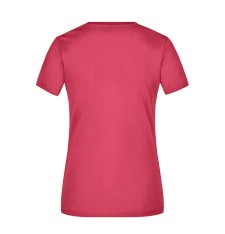 Damski dopasowany T-shirt z dekoltem w serek