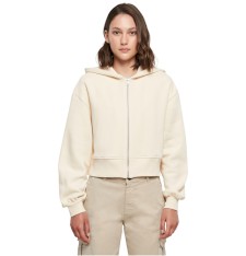 Rozpinana damska bluza crop z kapturem Oversize