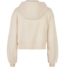 Rozpinana damska bluza crop z kapturem Oversize