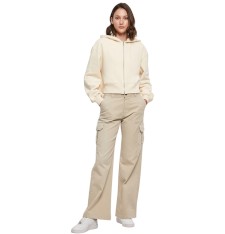 Rozpinana damska bluza crop z kapturem Oversize