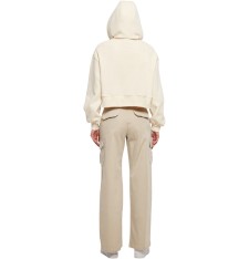 Rozpinana damska bluza crop z kapturem Oversize