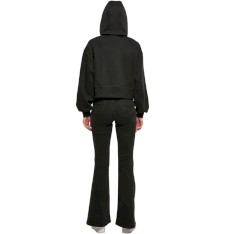 Rozpinana damska bluza crop z kapturem Oversize