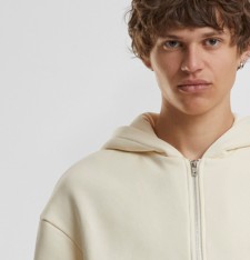 Miękka rozpinana bluza męska z kapturem Fluffy
