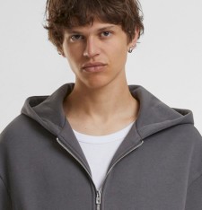 Miękka rozpinana bluza męska z kapturem Fluffy