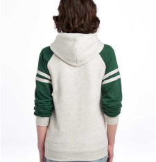 Bluza NuBlend® Varsity bejsbolowa z kapturem unisex