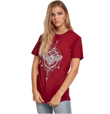Damski T-shirt z grafiką: róża wiatrów i ćma