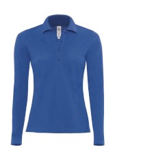 Damska koszulka polo Safran z długimi rękawami