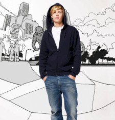 Męska rozpinana bluza z kapturem