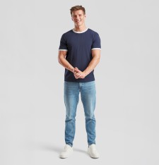 Męski T-shirt ringer Valueweight