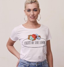 LADIES VINTAGE T LARGE LOGO PRINT 011432A 975