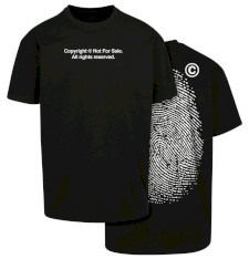 Bardzo gruby T-shirt Oversize z grafiką: odcisk palca Bardzo gruby T-shirt Oversize z grafiką: odcisk palca