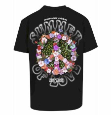 Bardzo gruby T-shirt Oversize z grafiką: lato miłości Bardzo gruby T-shirt Oversize z grafiką: lato miłości