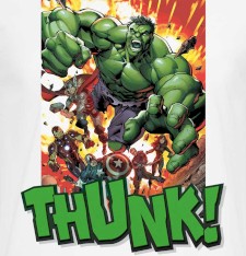 T-shirt z grafiką: THUNK! Avengers Explosion T-shirt z grafiką: THUNK! Avengers Explosion