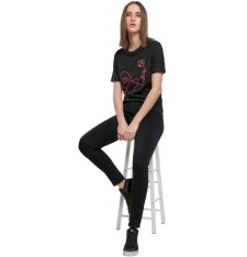Damski T-shirt z grafiką: 2 twarze 1 linia Damski T-shirt z grafiką: 2 twarze 1 linia