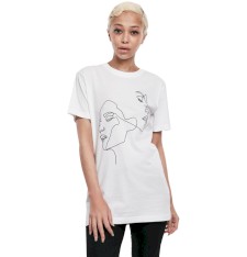 Damski T-shirt z grafiką: 2 twarze 1 linia Damski T-shirt z grafiką: 2 twarze 1 linia