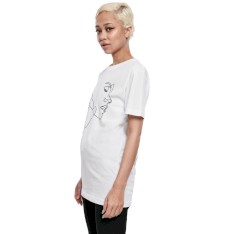 Damski T-shirt z grafiką: 2 twarze 1 linia Damski T-shirt z grafiką: 2 twarze 1 linia
