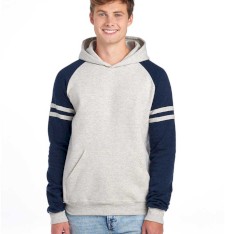 Bluza NuBlend® Varsity bejsbolowa z kapturem unisex Bluza NuBlend® Varsity bejsbolowa z kapturem unisex