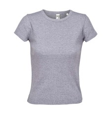 WOMEN´S RIBBED T-SHIRT SARA 04814 G27