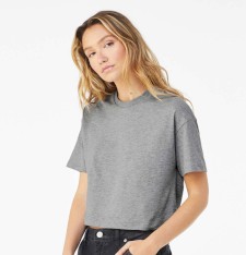 Luźny damski top crop z bawełny Airlume® Luźny damski top crop z bawełny Airlume®