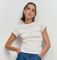 WOMEN´S RIBBED T-SHIRT SARA 04814 G27