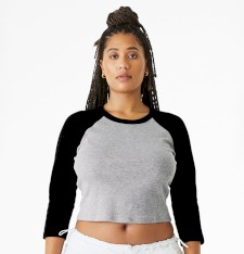 WOMEN´S MICRO RIB 3/4 RAGLAN BABY TEE 1200 G31