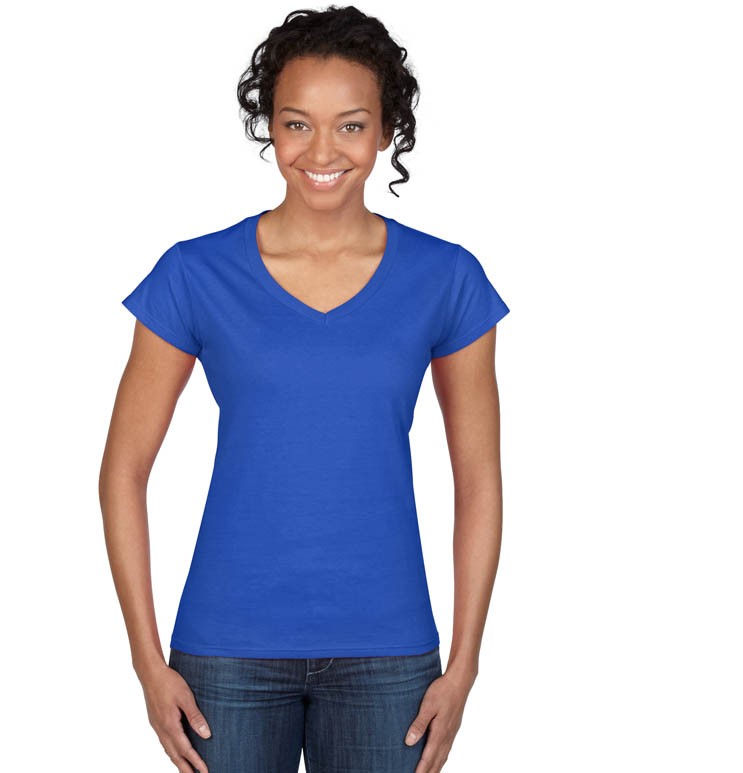 LADIES SOFT STYLE V-NECK T-SHIRT 64V00L 143