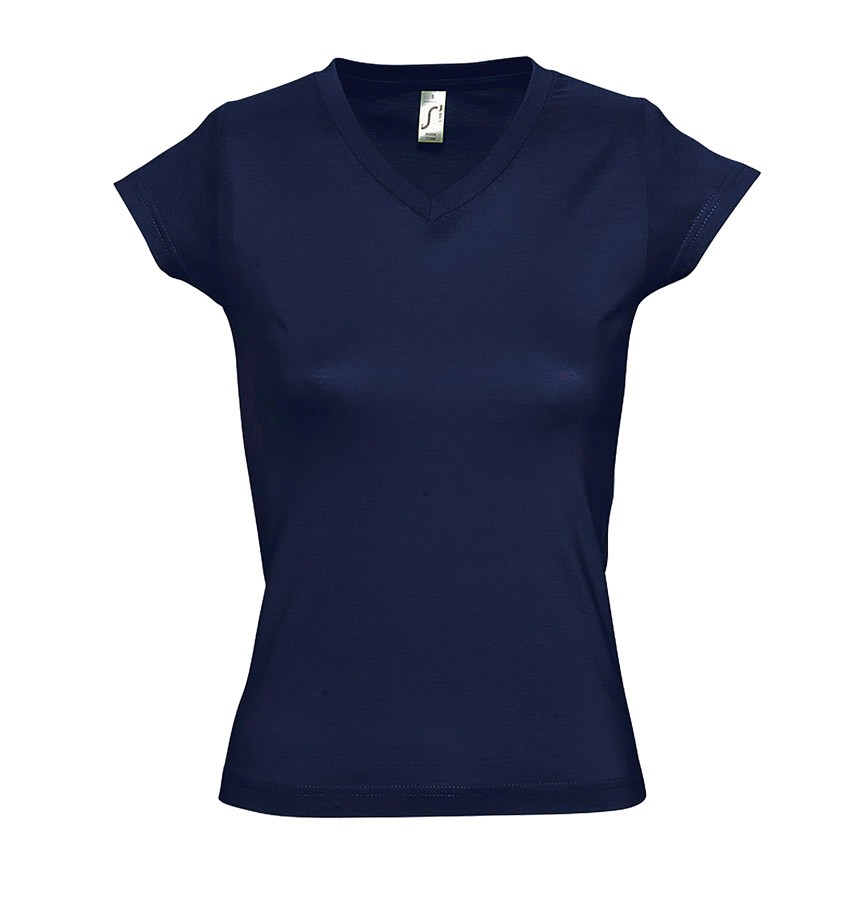 LADIES` V-NECK-T-SHIRT MOON 11388 A97