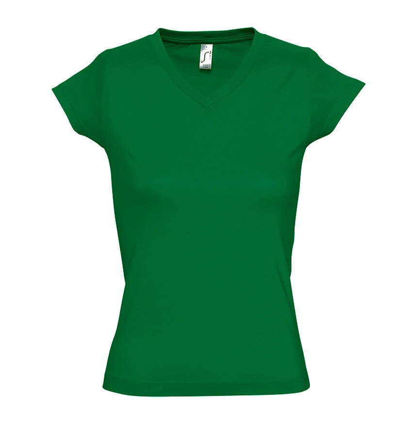 LADIES` V-NECK-T-SHIRT MOON 11388 A97