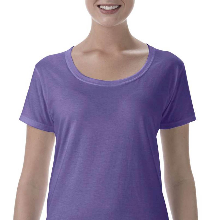 SOFTSTYLE® LADIES' DEEP SCOOP T-SHIRT 64550L B01