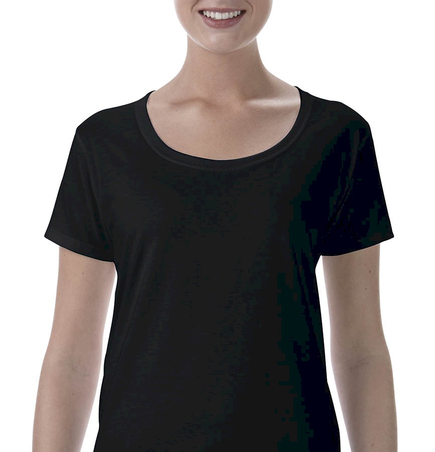 SOFTSTYLE® LADIES' DEEP SCOOP T-SHIRT 64550L B01