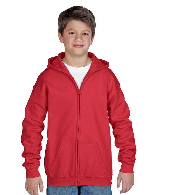 CLASSIC FIT YOUTH FULL ZIP HOODED SWEATSHIRT 18600B 374