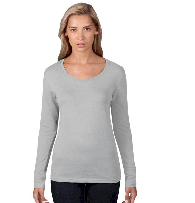 WOMEN'S SHEER LONG SLEEVE SCOOP TEE 399 192