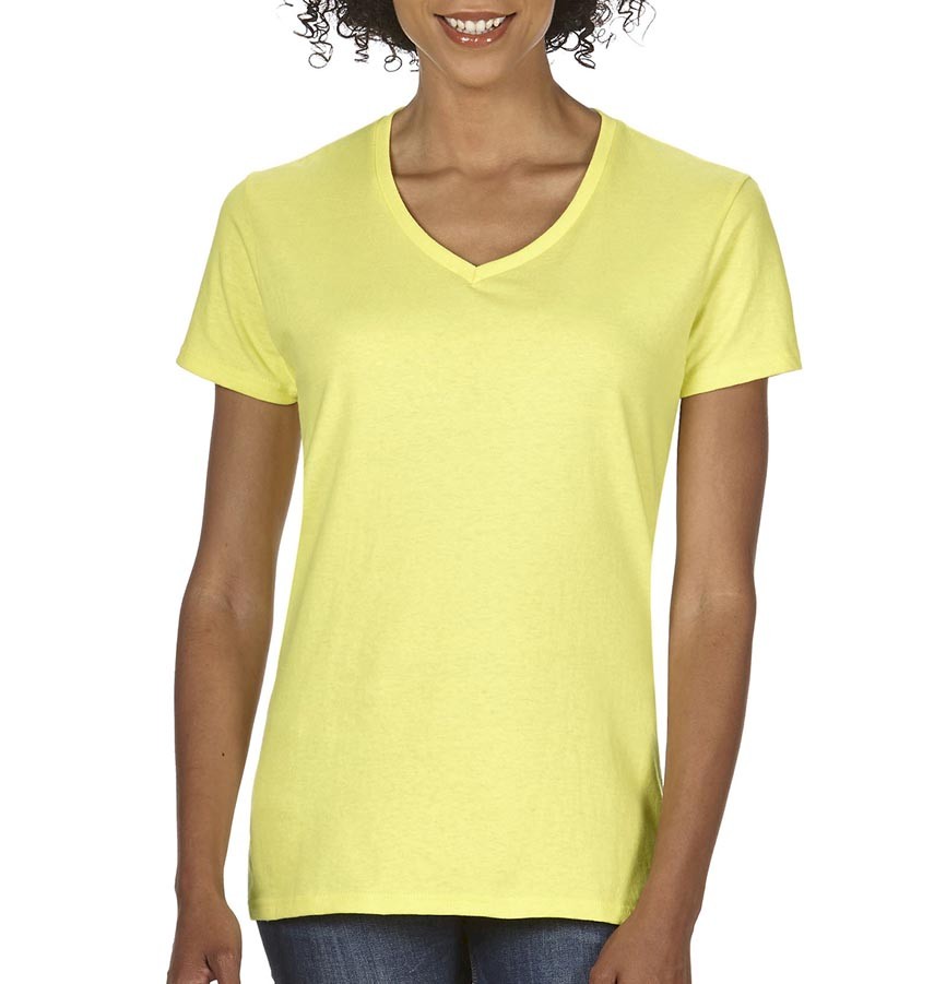 PREMIUM COTTON LADIES V-NECK T-SHIRT 4100VL 817