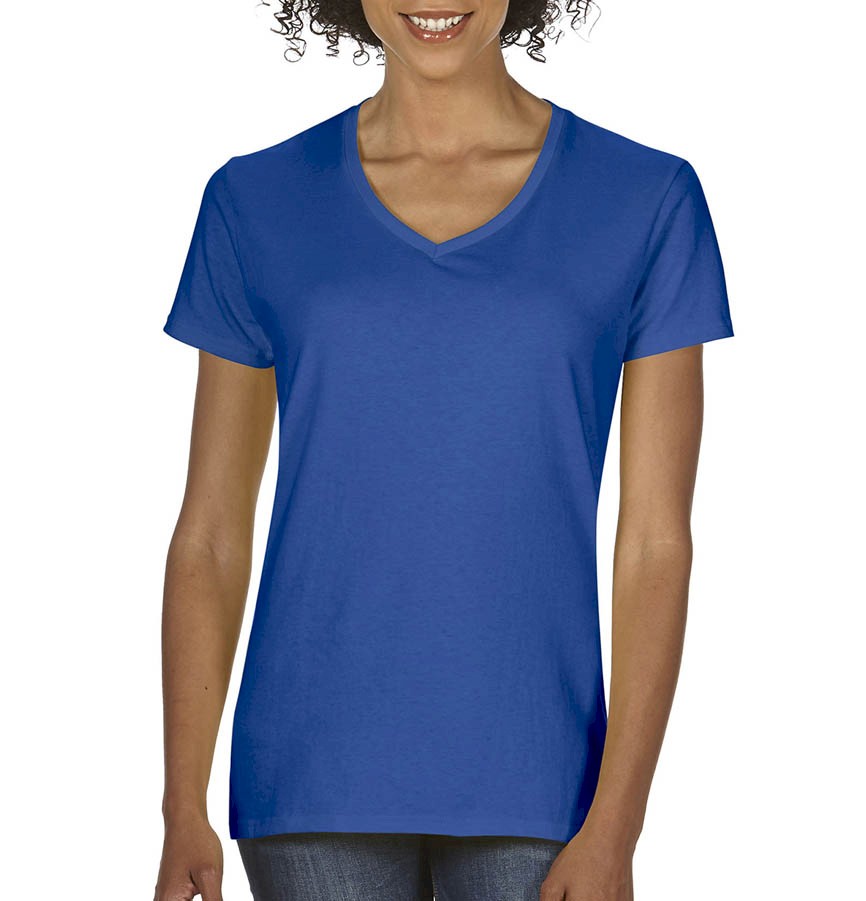 PREMIUM COTTON LADIES V-NECK T-SHIRT 4100VL 817