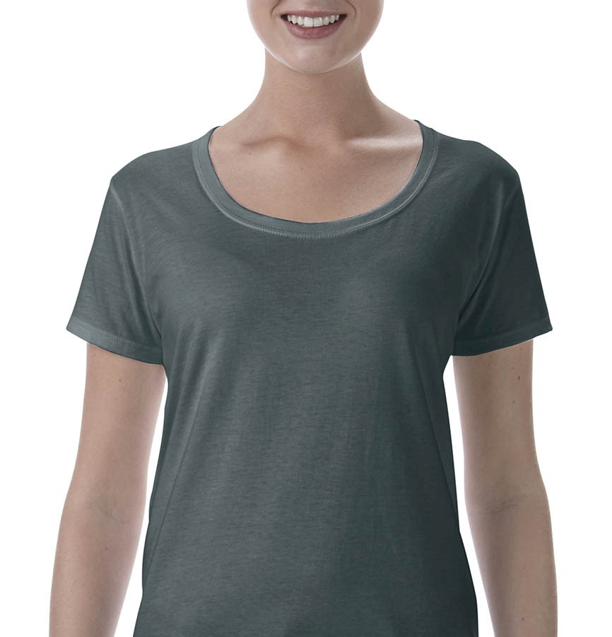 SOFTSTYLE® LADIES' DEEP SCOOP T-SHIRT 64550L B01