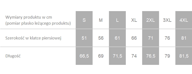 Producent dopuszcza różnice w wymiarach produktu do +/- 3,5%. Producent dopuszcza różnice w wymiarach produktu do +/- 3,5%.